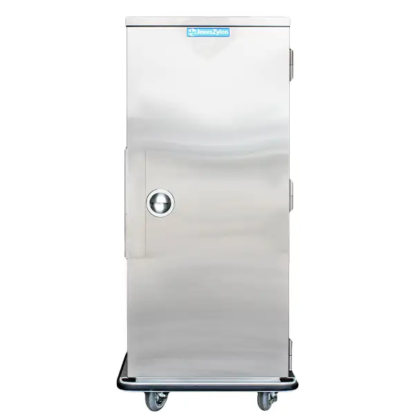 Heated holding cabinet for school cafeteria kitchen