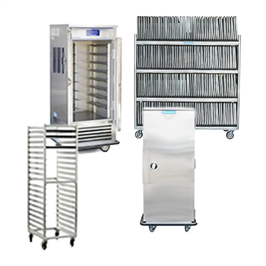 School lunchroom equipment and racks
